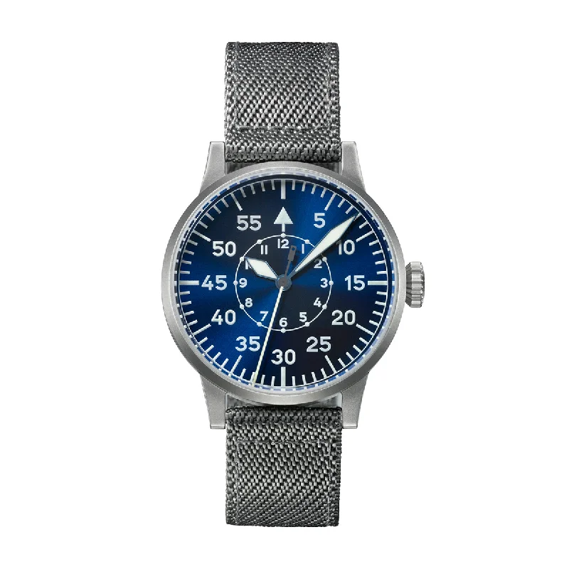 Men's Pilot Watches with Cushion Case Vintage Look-Pilot Original Paderborn Blaue Stunde 862082