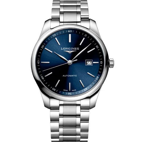 Women's Pilot Watches with American Made Craftsmanship-Longines Master Collection Sunray Blue Dial Men 42mm