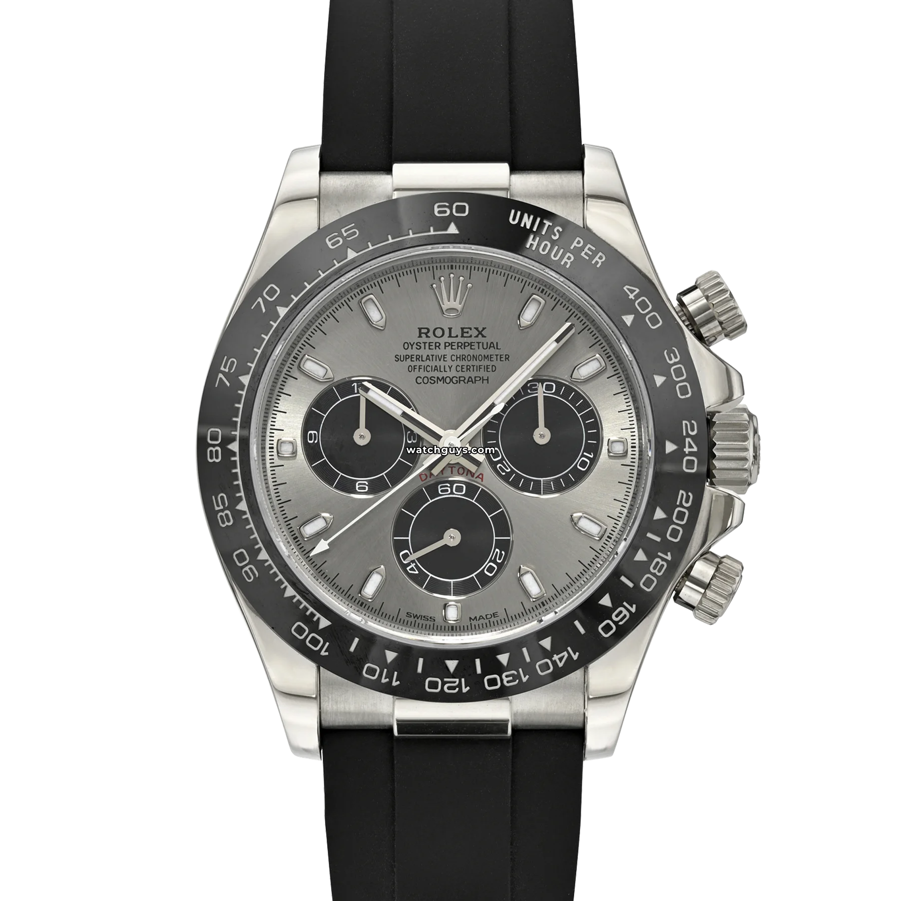 Women's Rolex Autumn Design Watches-Rolex Daytona 116519LN Oysterflex Steel Dial