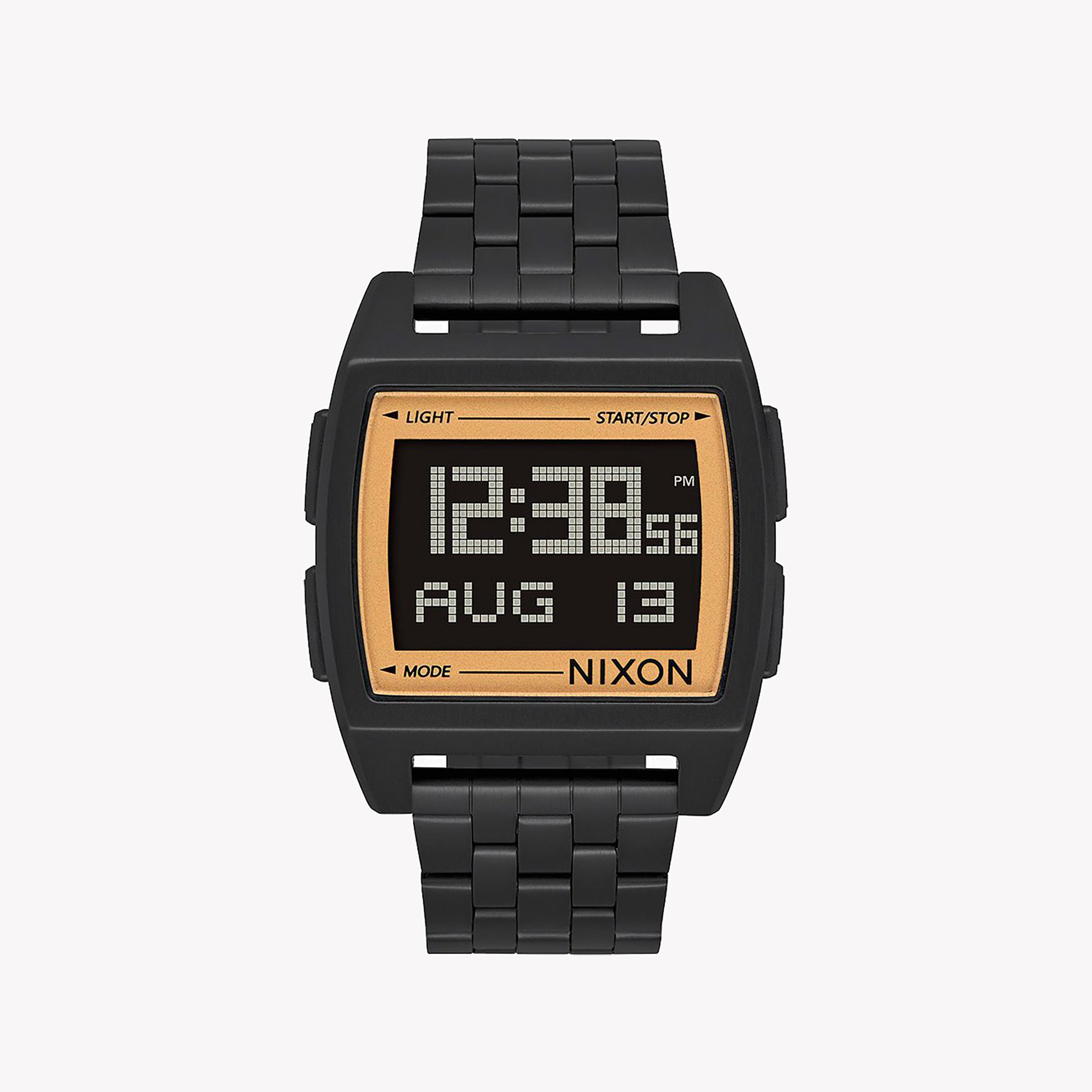 Men's Digital Watches with Smart Features-Nixon Men's Black Stainless Steel Watch, Digital Display | A1107-1031