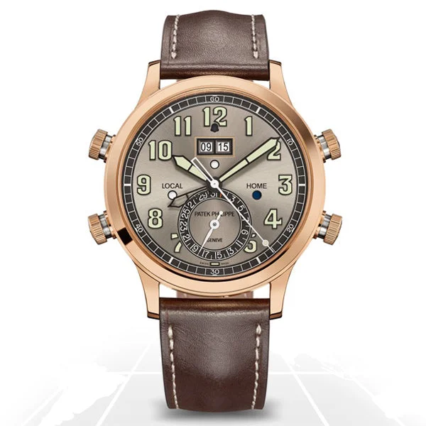Men's Patek Philippe Minute Repeater Watches-Patek Philippe	Complications Alarm Travel Time	5520RG-001