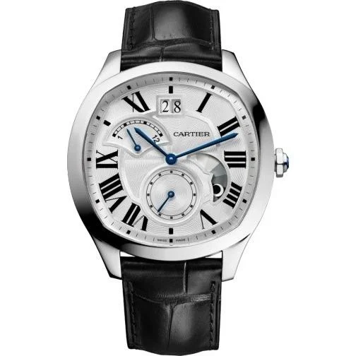 Men's Chronograph Watches with Special Edition-Cartier Men's WSNM0005 Drive De Cartier Black Leather Watch