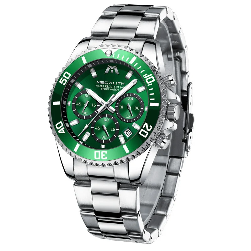 Men's Chronograph Watches for Radio Communication-8046M | Quartz Men Watch | Stainless Steel Band