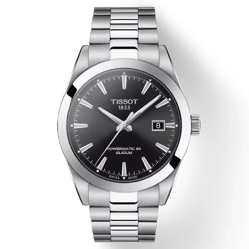 Women's Heritage Watches for Military Personnel-Tissot T-Classic Black Dial Men 40mm