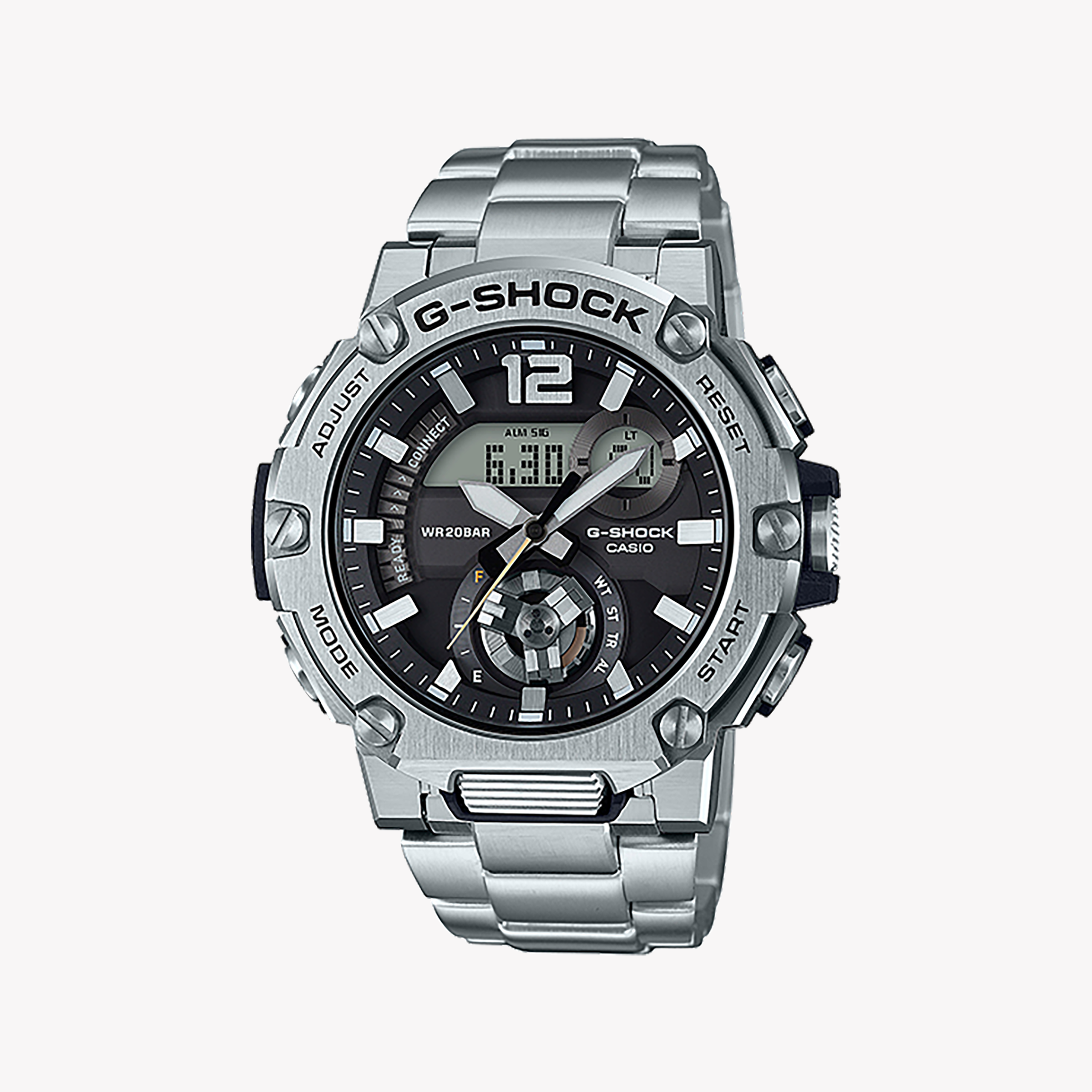 Men's Digital Watches for Mountain Climbing-CASIO G-SHOCK GST-B300SD-1ADR - RUGGED ELEGANCE MEN'S TIMEPIECE WITH SLEEK STAINLESS STEEL DESIGN