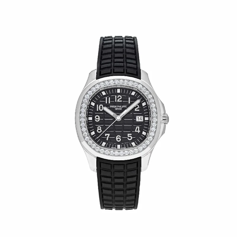 Men's Patek Philippe Watches for Pilots-Patek Philippe Aquanaut Luce 5267/200A-001 Black Dial Diamond Bezel (2023)