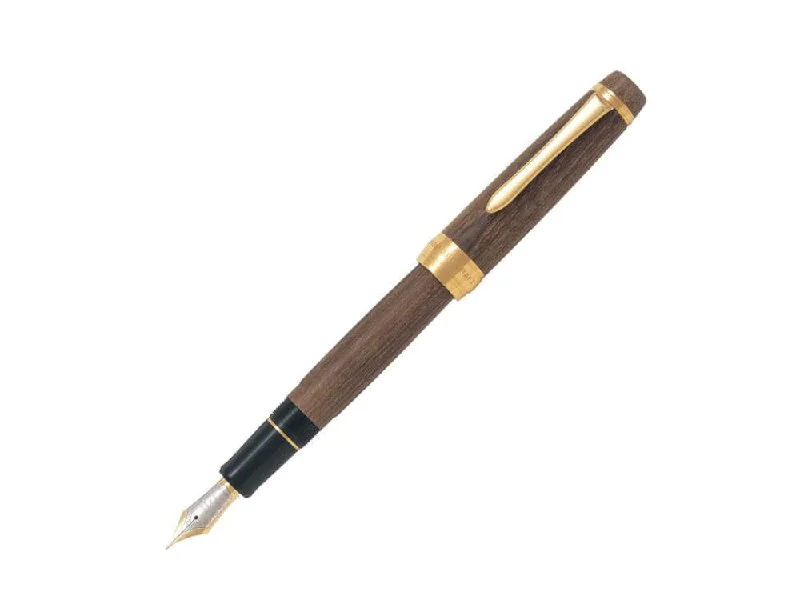 Pilot Watches for Men with Medium Case Size-Pilot Custom Enju Fountain Pen, Wood, Gold plated, Brown, FKV-5MK-ME