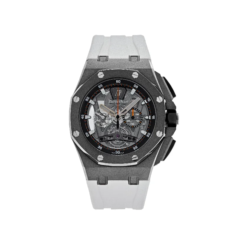 Men's Audemars Piguet Elegant Design Watches-Audemars Piguet Royal Oak Offshore 26407TI.GG.A002CA.01 Tourbillon Chronograph Titanium