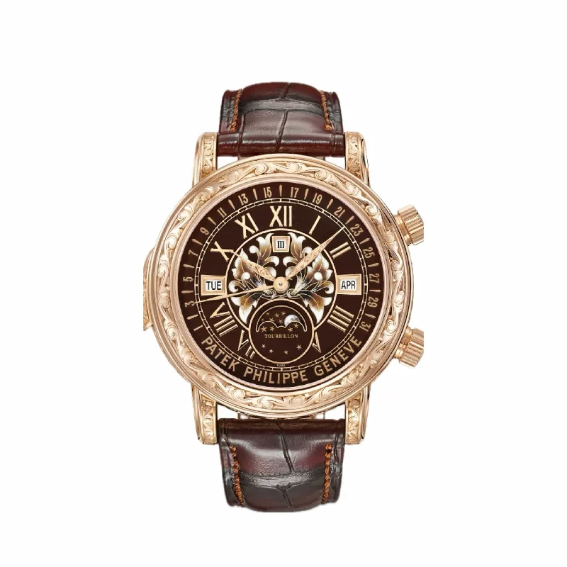 Men's Patek Philippe Watches for Travelers-Patek Philippe Grand Complications 6002R-001 Skymoon Tourbillon Rose Gold
