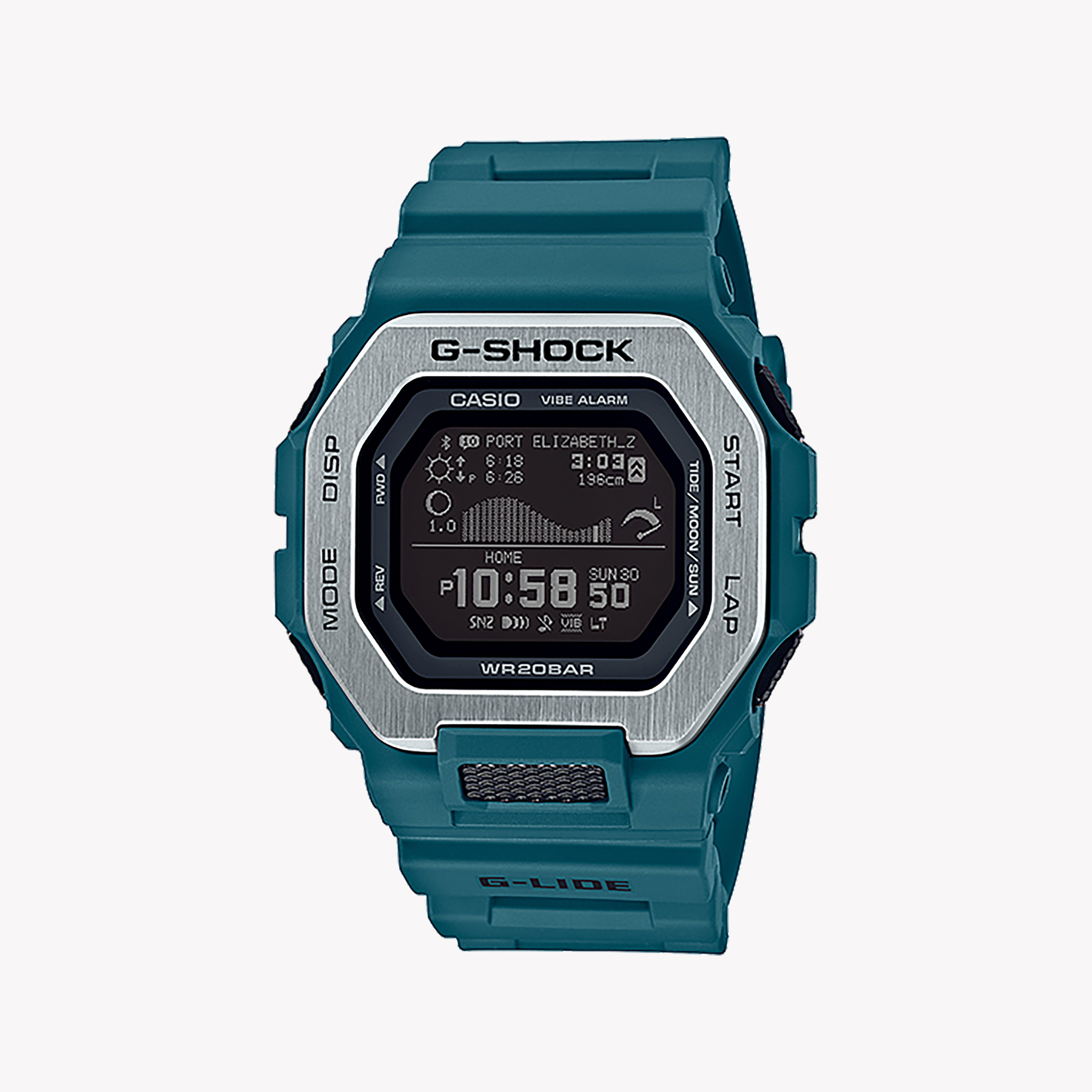 Men's Digital Watches for Military Personnel-G-SHOCK Men's Blue Resin Watch, Stainless Steel | GBX-100-2DR