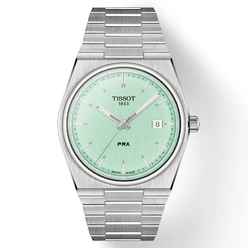 Women's Heritage Watches for Customization-Tissot T-Classic PRX Green Dial Men 40mm T1374101109101