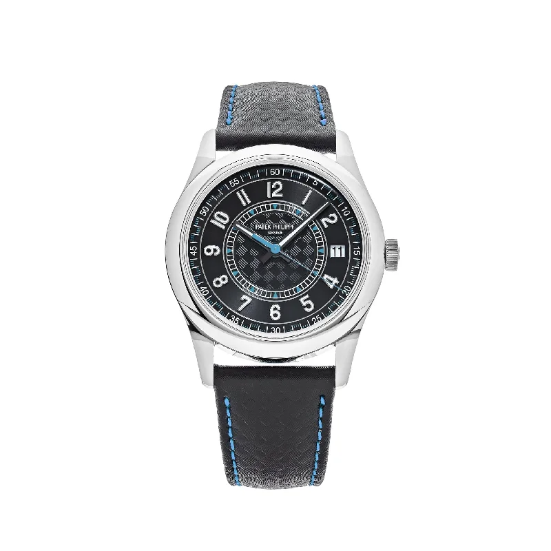 Men's Patek Philippe Watches for Law Enforcement-Patek Philippe Calatrava 6007G-011 White Gold Blue Accents