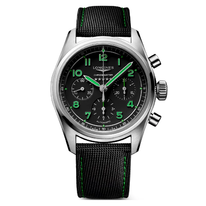 Women's Pilot Watches for Collectors-Longines Conquest Black matt Dial Men 42mm