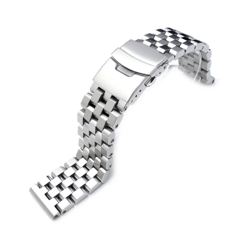 Men's Seiko Monogrammed Design Watches-21.5mm Super Engineer II Watch Band compatible with Seiko Tuna SBBN013, Brushed 316L Stainless Steel