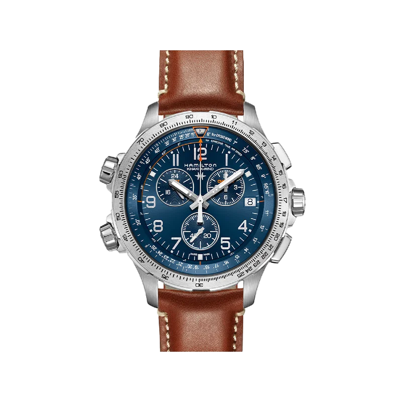 Women's Chronograph Watches for Pilots-Hamilton Khaki Aviation X-Wind GMT Chrono Quartz