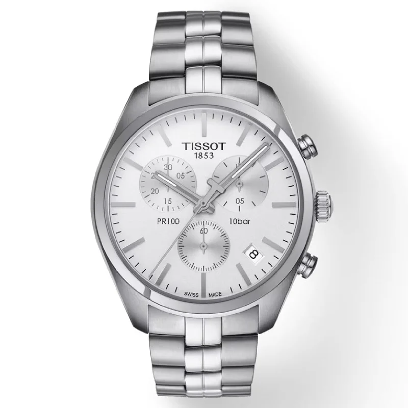 Women's Heritage Watches with Tactical Design-Tissot T-Classic Silver Dial Men 41mm