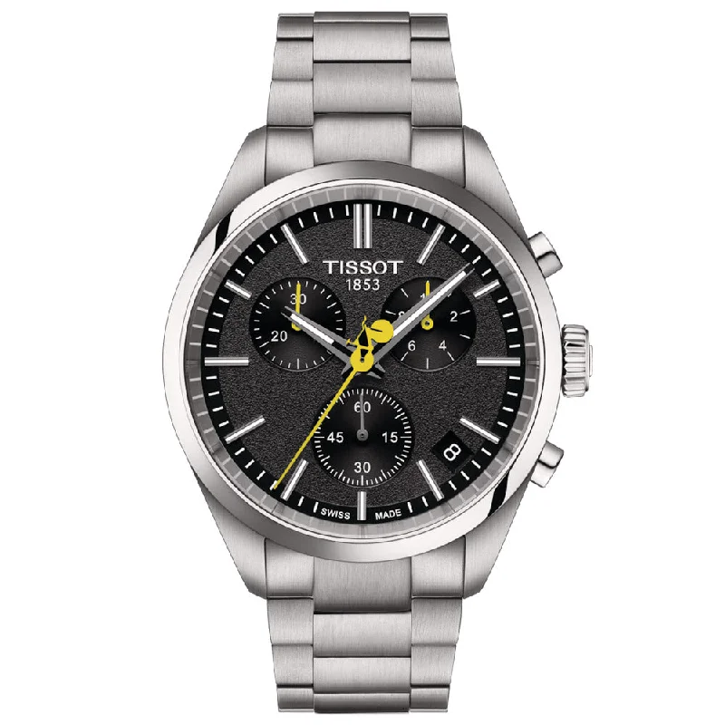 Women's Chronograph Watches for Workouts-Tissot PR 100 Tour De France 40mm Black Dial Quartz Chronograph Gents Watch T1504171105100