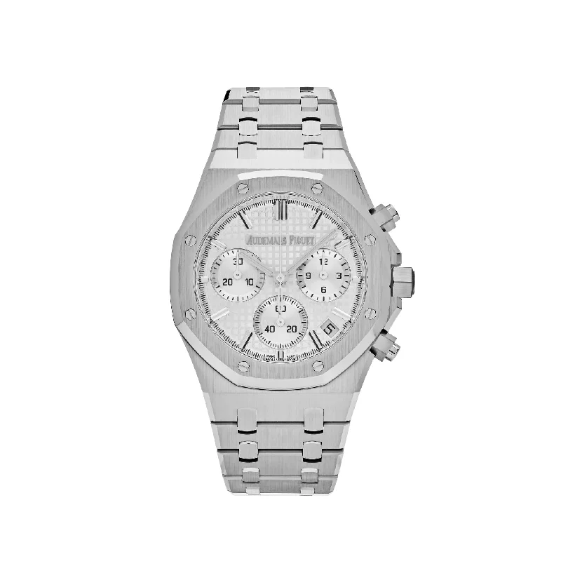 Men's Audemars Piguet Analog Design Watches-Audemars Piguet Royal Oak 26240ST.OO.1320ST.07 Selfwinding Chronograph Stainless Steel White Dial