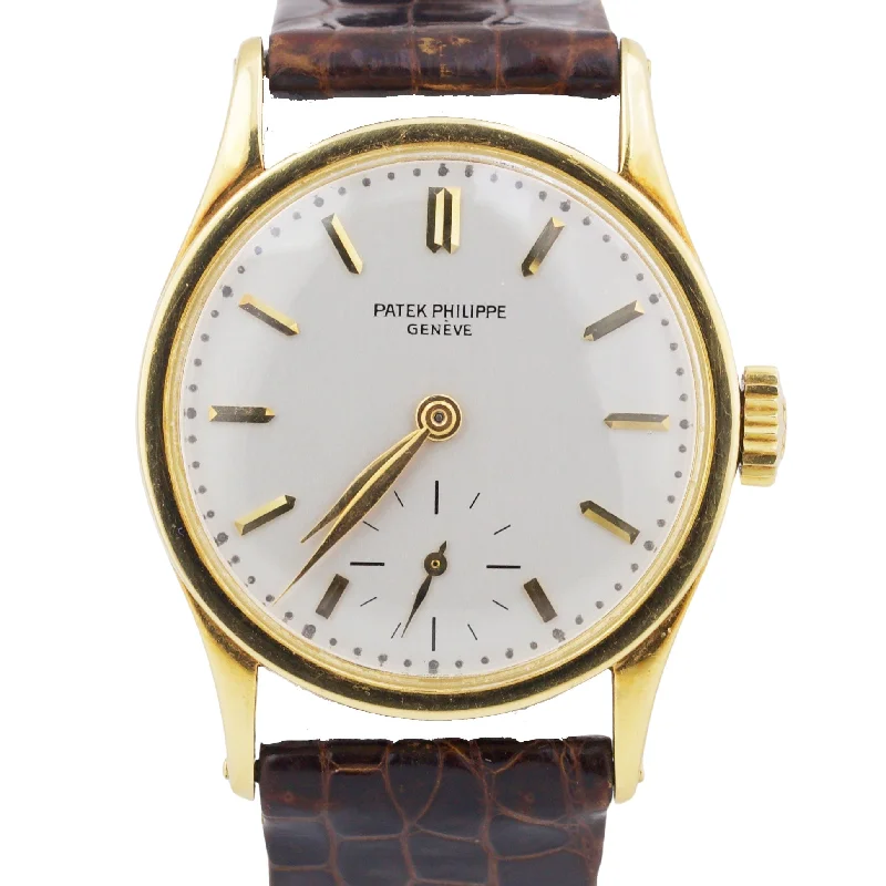 Women's Patek Philippe Elegant Design Watches-VINTAGE Patek Philippe Calatrava 96 30.5mm 18K Yellow Gold Manual Leather BOX