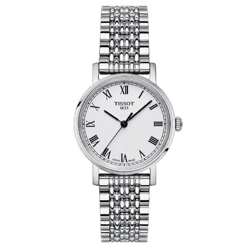 Women's Heritage Watches with Tactical Design-Tissot T-Classic Silver Dial Women 30mm