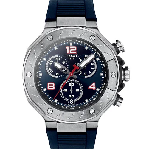 Women's Heritage Watches for Modern Aviation-Tissot T-Race Blue Dial Men 45mm
