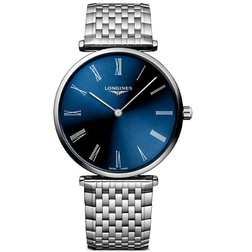 Women's Pilot Watches for Modern Design-Longines Elegant Collection Sunray Blue Dial Unisex 38mm