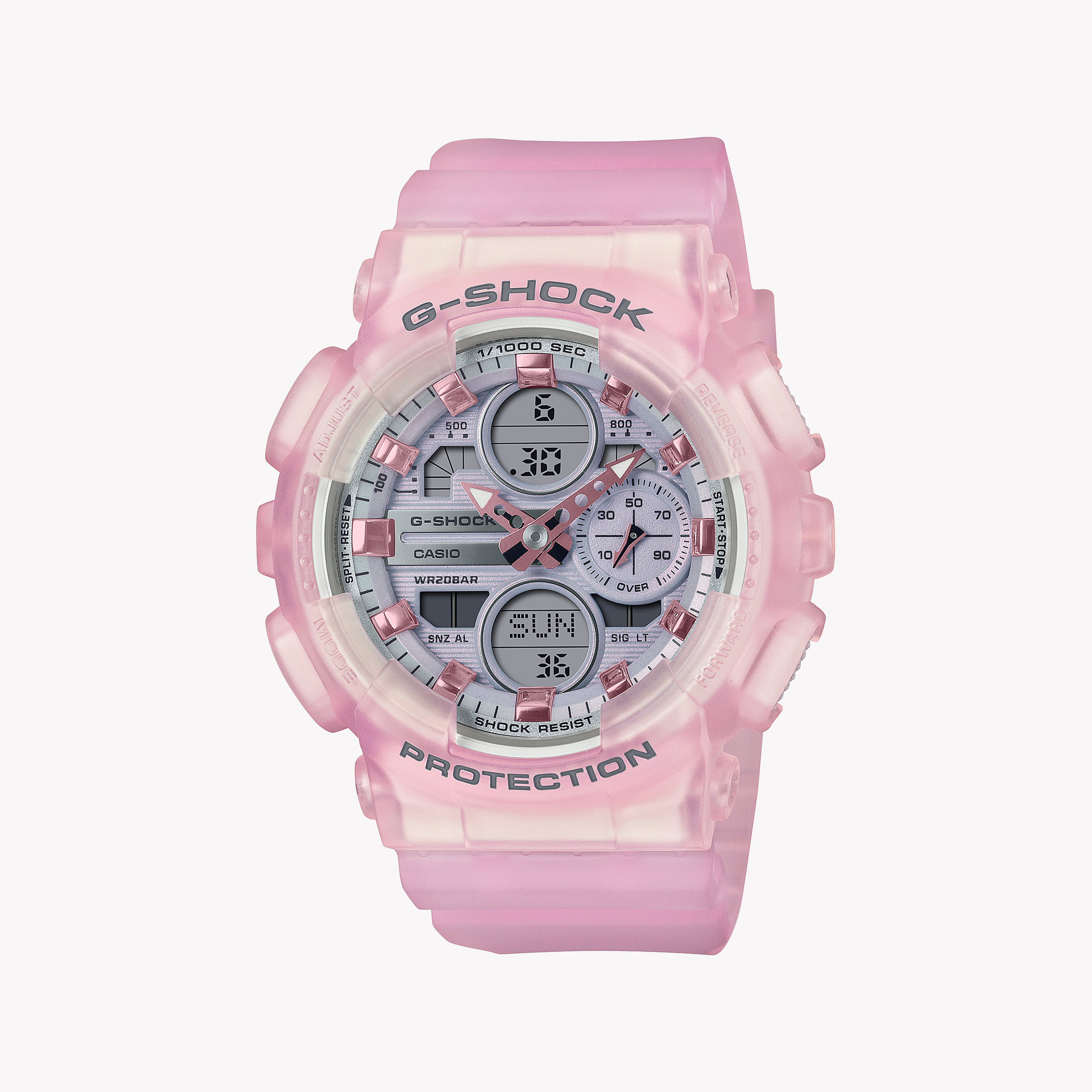 Men's Digital Watches with Special Edition-G-SHOCK Women's Pink Resin Watch, 200m Water Resistant | GMA-S140NP-4ADR