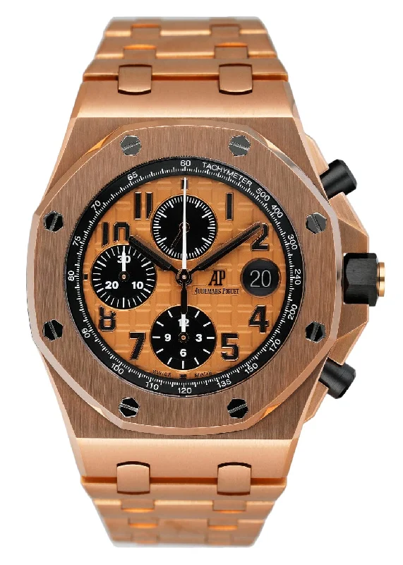 Men's Audemars Piguet Party Wear Style Watches-Audemars Piguet Royal Oak Offshore 26470OR Mens Watch Box Papers