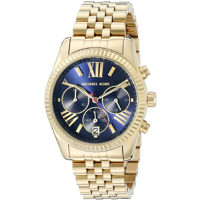 Women's Chronograph Watches with Classic Design-Michael Kors Women's MK6206 Lexington Chronograph Gold-Tone Stainless Steel Watch