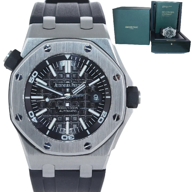 Audemars Piguet Stylish Design Watches for Women-Audemars Piguet Royal Oak Offshore Diver Black 15703ST.OO.A002CA.01 Watch Box