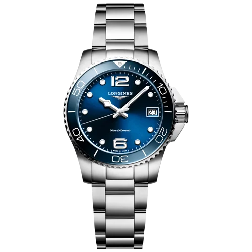 Women's Pilot Watches for Retro Style Inspiration-Longines Hydroconquest Sunray Blue Dial Men 32mm