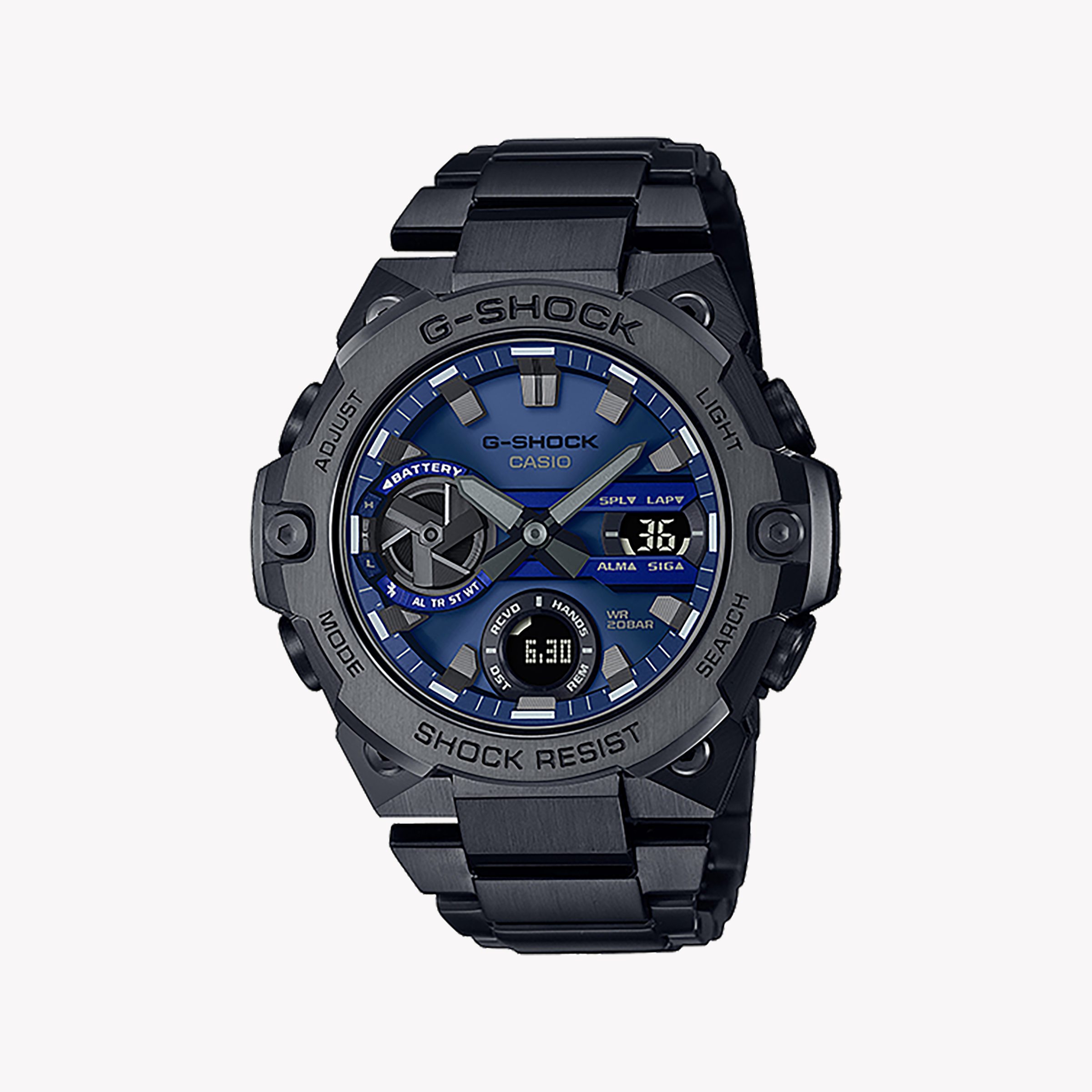 Men's Digital Watches for Orienteering-CASIO G-SHOCK GST-B400BD-1A2DR - SPORTY SOPHISTICATION MEN'S WATCH with Black Stainless Steel Band and Digital Dial