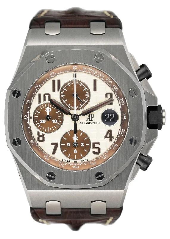 Men's Audemars Piguet Autumn Watches-Audemars Piguet Royal Oak Offshore 26470ST Safari Mens Watch Box Papers