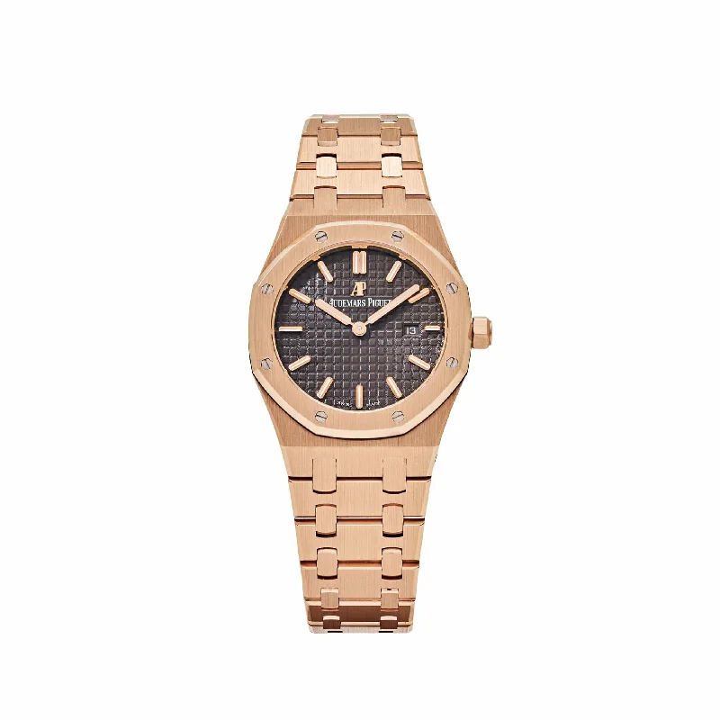 Men's Audemars Piguet Automatic Wind Design Watches-Audemars Piguet Royal Oak 67650OR.OO.1261OR.01 'Ladies' Rose Gold Brown Dial Quartz