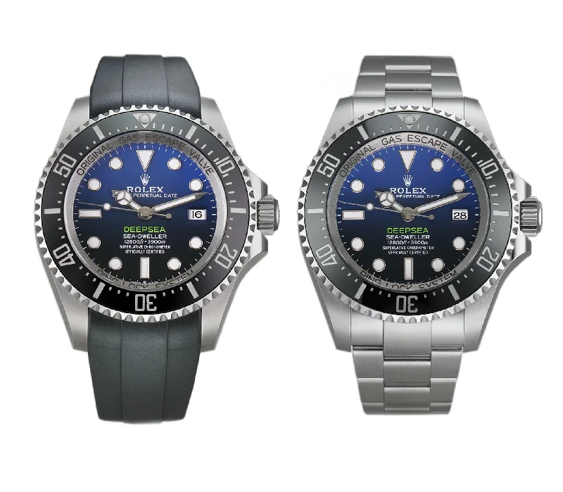 men's Rolex watches with power reserve indicator -​44mm Deepsea James Cameron D-Blue Dial On RubberB