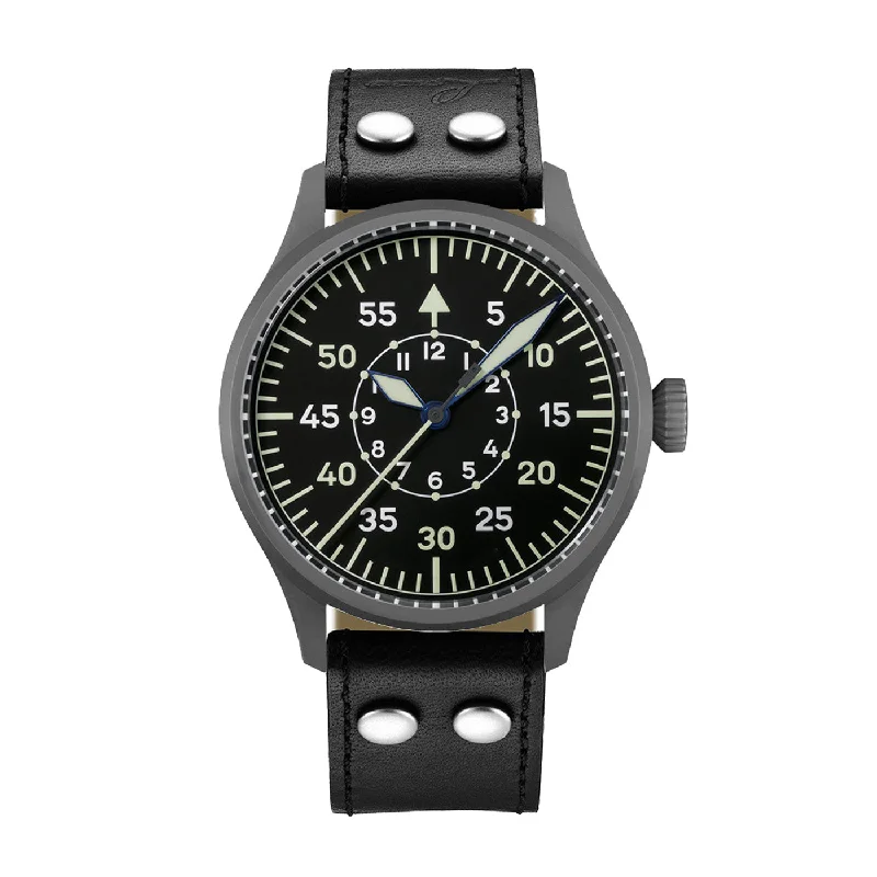 Men's Pilot Watches with Compass Feature-Flieger Karlsruhe Pro 43mm Handwinding 862142-43MUG