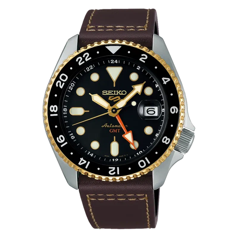 Men's Seiko Engagement Watches-Seiko 5 Sports Automatic SKX GMT Watch - SSK036K1