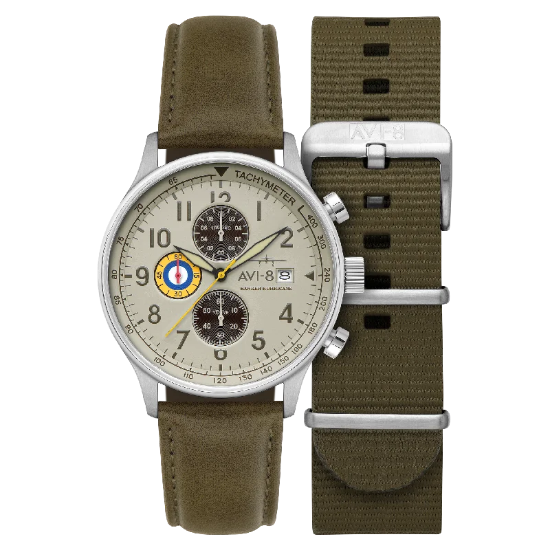 Men's Chronograph Watches with Anniversary Edition-Khaki Green
