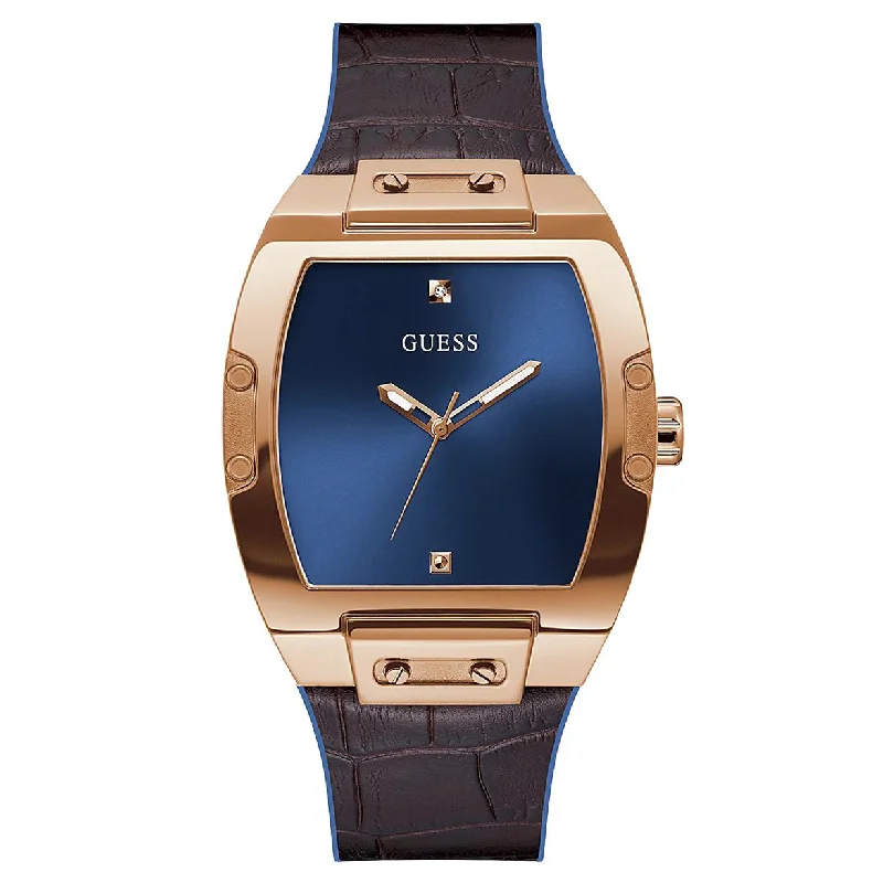 Women's Pilot Watches with Automatic Movement-Guess Phoenix Blue Dial Men 39mm