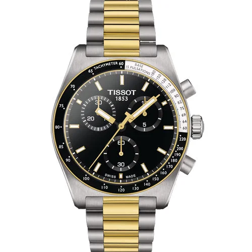 Women's Heritage Watches with Compass Calibration-Tissot T-Sport Black Dial Men 40mm