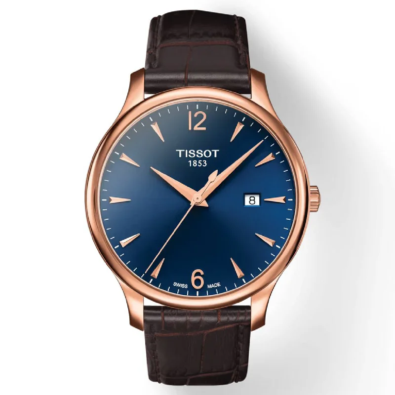 Women's Heritage Watches for Orienteering-Tissot T-Classic Blue Dial Men 42mm