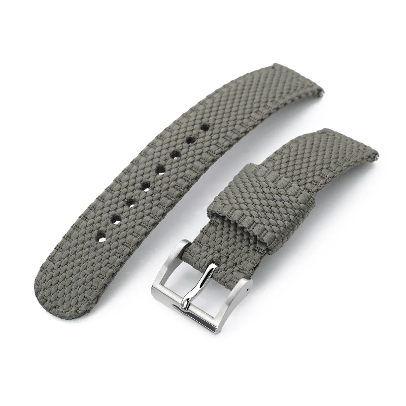 Men's Military Watches with Tachymeter-2-pcs Unique Pattern Military Green Watch Band, Polished Buckle
