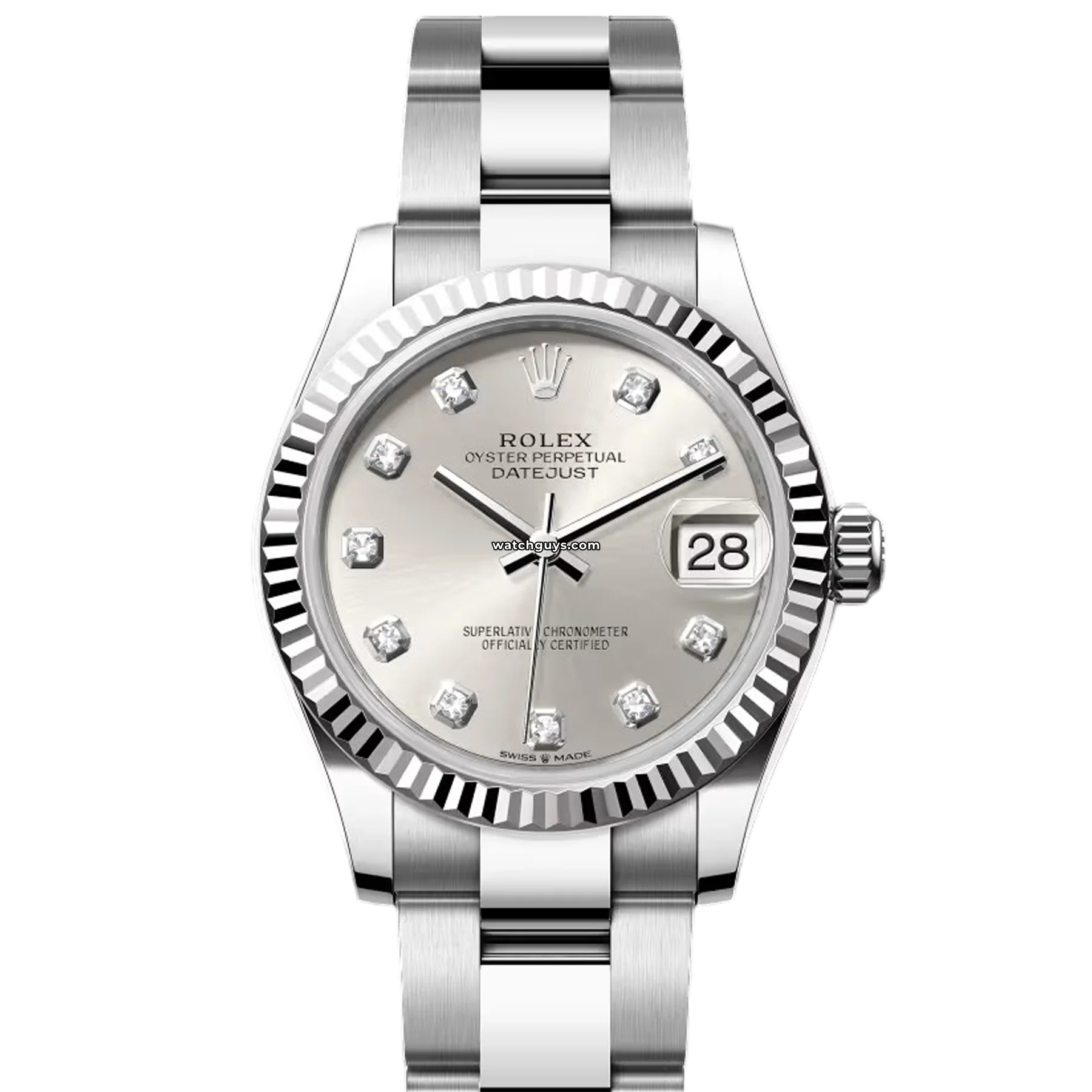 Women's Rolex Wedding Design Watches-Rolex Datejust 278274 Silver Diamond