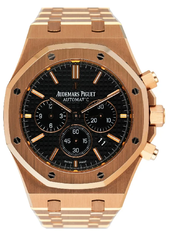 Men's Audemars Piguet Solar Powered Design Watches-Audemars Piguet Royal Oak 26320OR 18K Rose Gold Chronograph Mens Watch