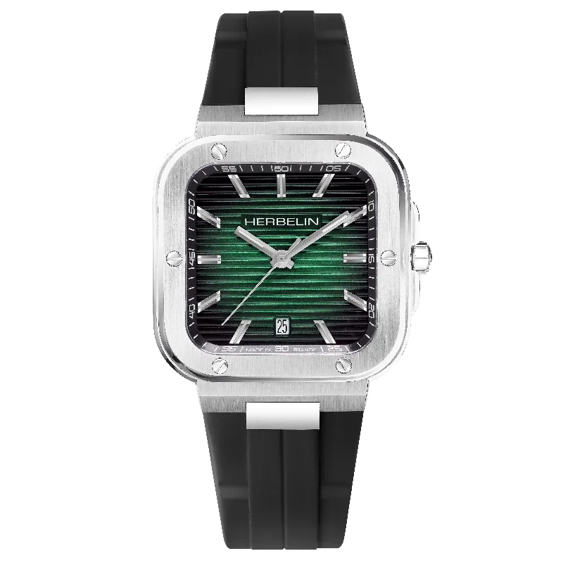 Men's Everyday Wear Style Dress Watches for Casual Style-Herbelin Cap Camarat Men's Green Watch 12246A16CA