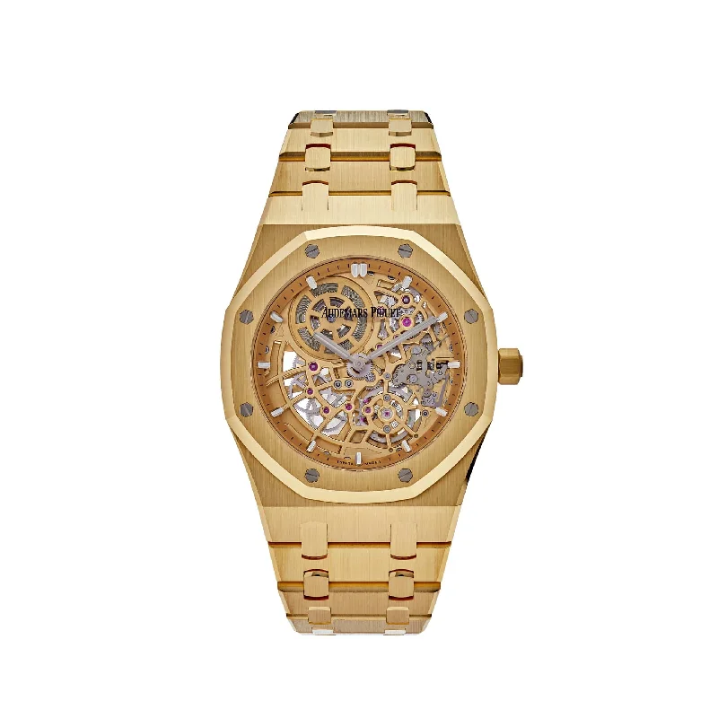 Men's Audemars Piguet Wedding Style Watches-Audemars Piguet Royal Oak 16204BA.OO.1240BA.01 Jumbo Extra-Thin Yellow Gold Openworked (2024)