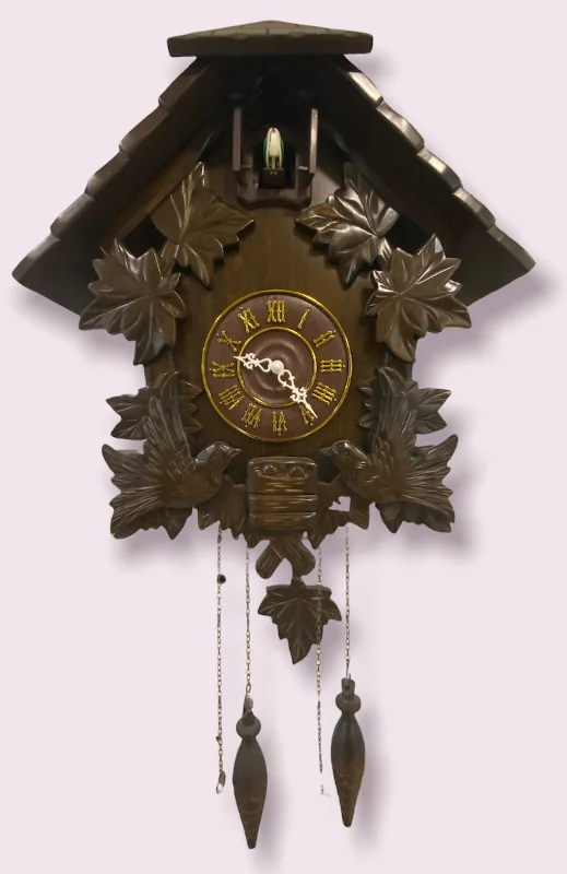 Rolling Ball Clocks for Kinetic Display-Classic Wooden Chalet Cuckoo Clock WSCC102