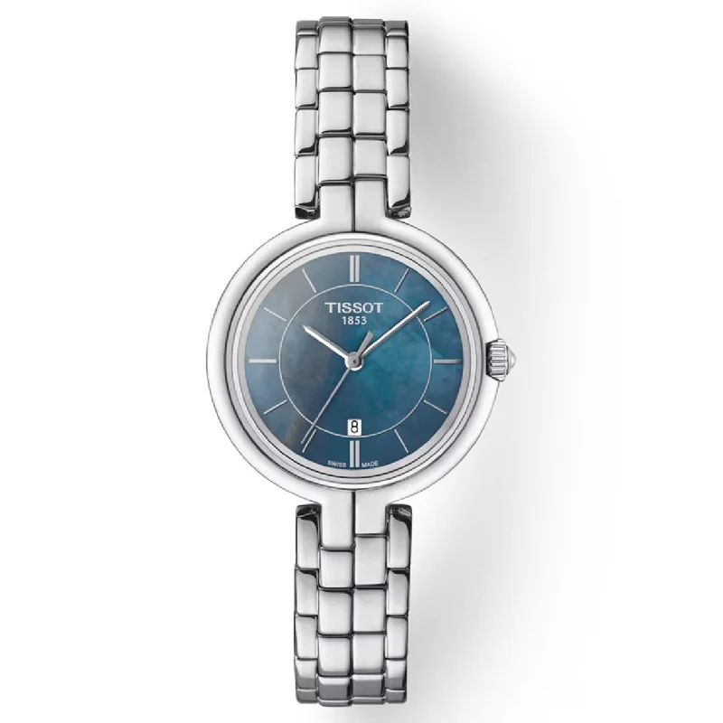 Women's Heritage Watches with Minimalist Style-Tissot T-Lady Black Mother-Of-Pearl Dial Women 30mm