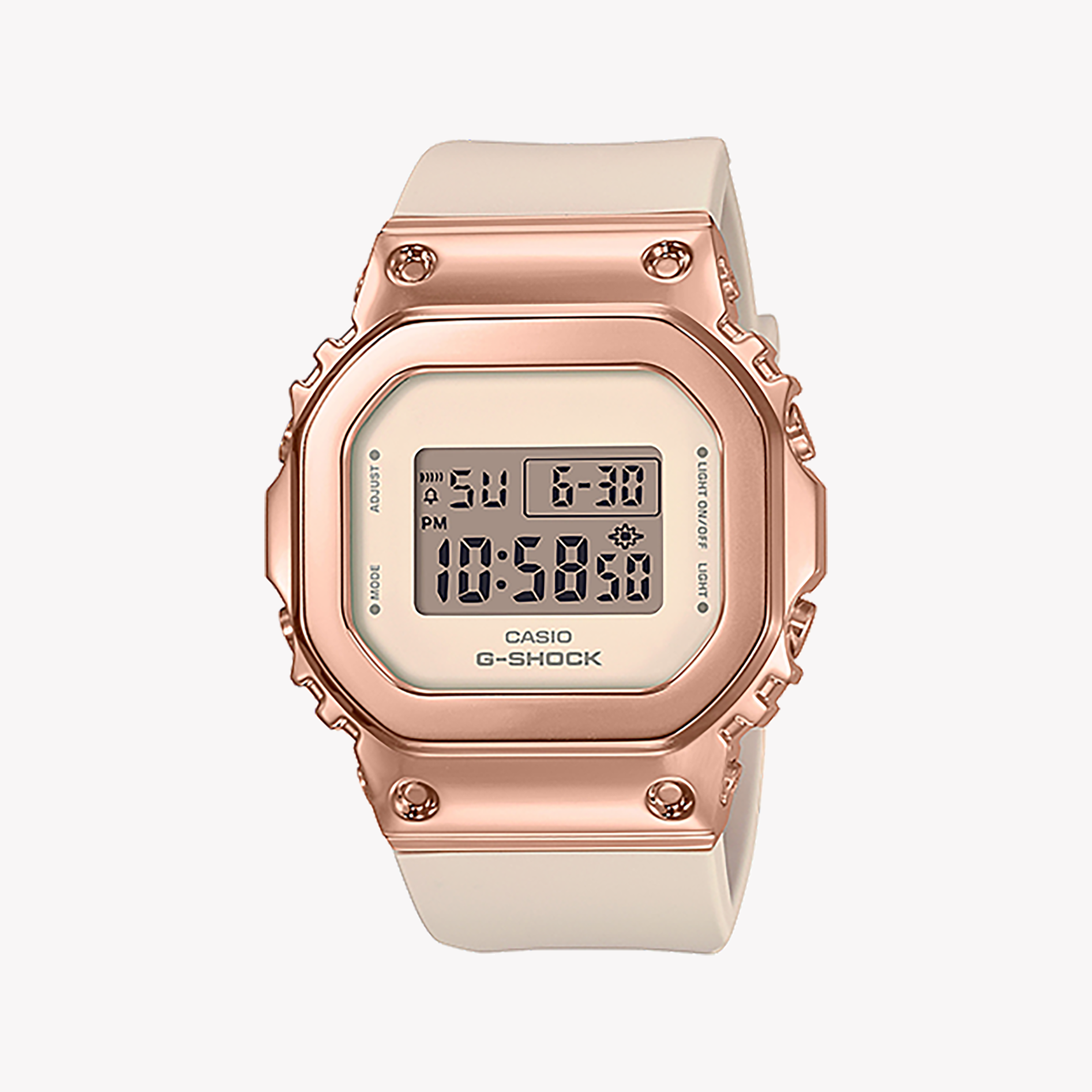 Men's Digital Watches for Birthday Gifts-G-SHOCK GM-S5600PG-4DR ROSE GOLD - ELEGANTLY STRONG WOMEN'S TIMEPIECE