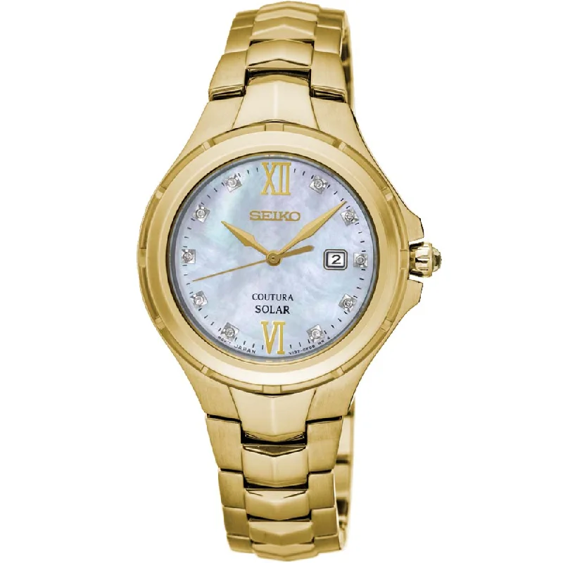 Men's Seiko Racing Watches-Seiko Coutura SUT310P Solar Diamond Set Watch